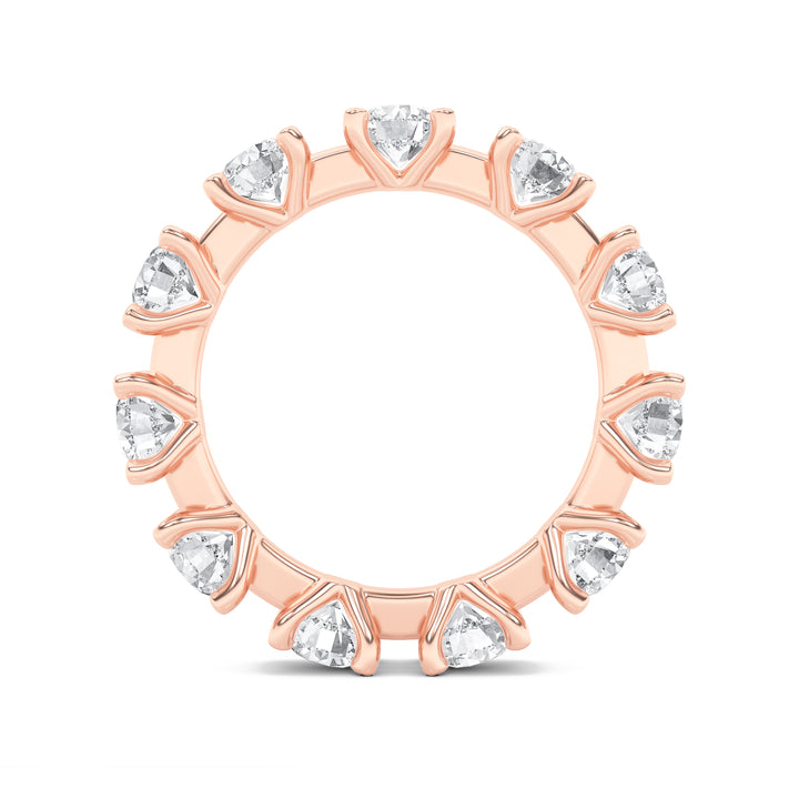 3Cttw Round Shaped Lab Grown Diamond (F/VS) Eternity Band Ring in 14K Gold