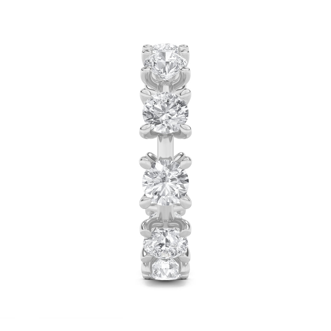 3Cttw Round Shaped Lab Grown Diamond (F/VS) Eternity Band Ring in 14K Gold - Size 7