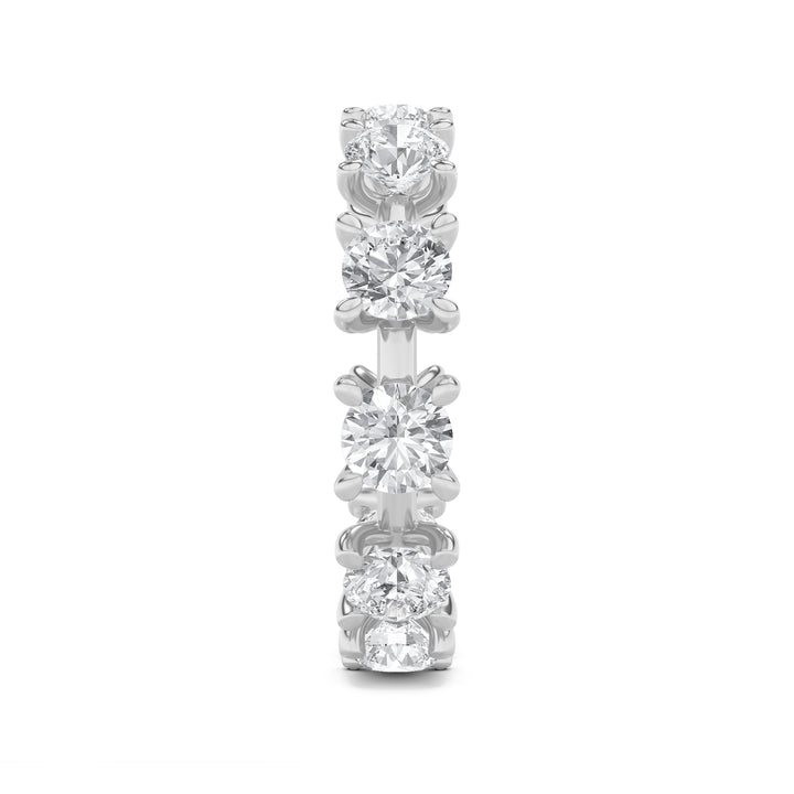 3Cttw Round Shaped Lab Grown Diamond (F/VS) Eternity Band Ring in 14K Gold - Size 7