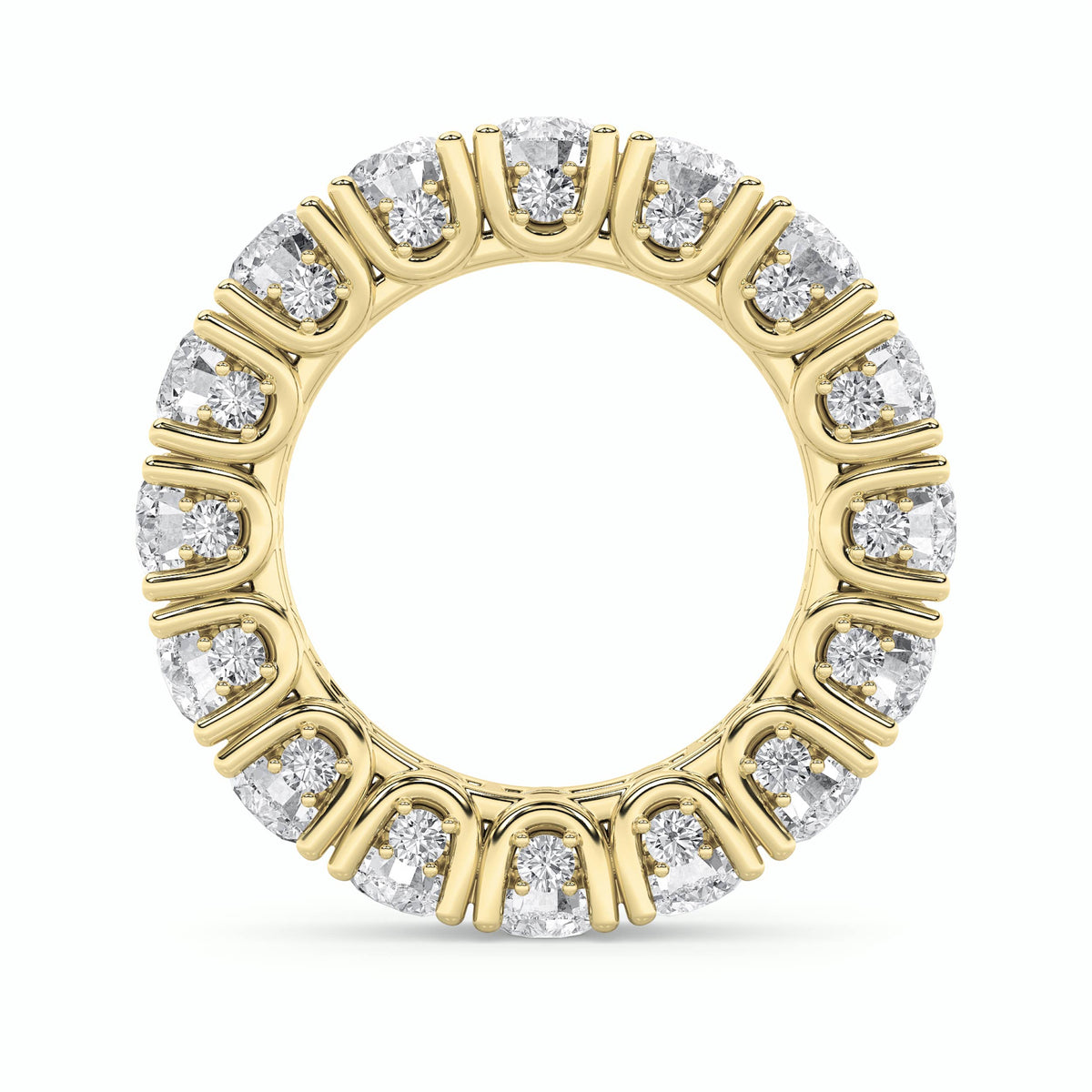 7Cttw Round Shaped Lab Grown Diamond (F/VS) Eternity Band Ring in 14K Gold