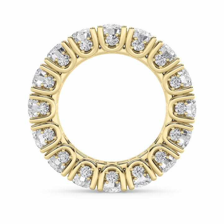 7Cttw Round Shaped Lab Grown Diamond (F/VS) Eternity Band Ring in 14K Gold