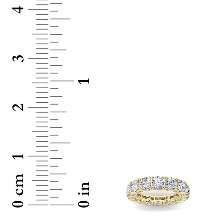 7Cttw Round Shaped Lab Grown Diamond (F/VS) Eternity Band Ring in 14K Gold