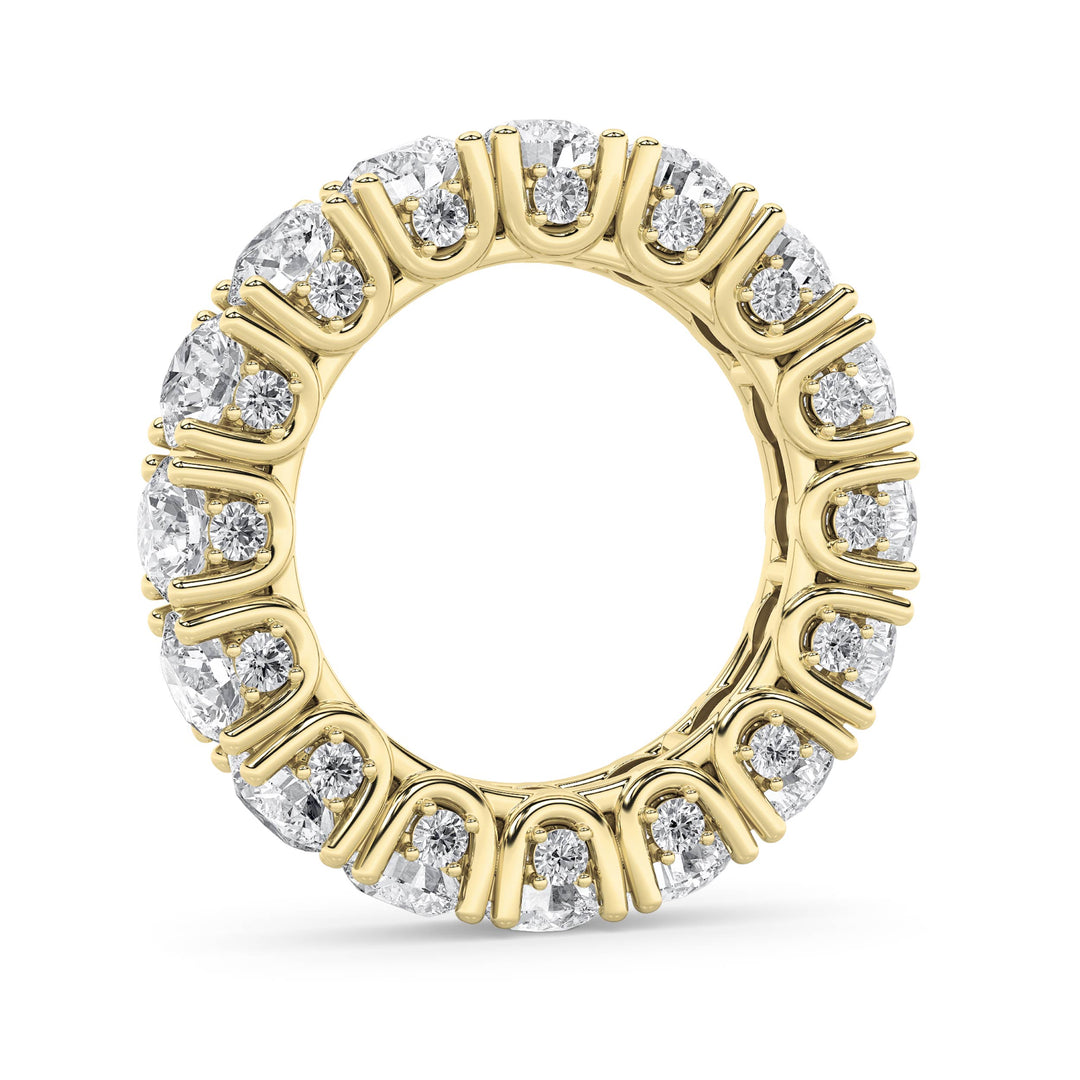 7Cttw Round Shaped Lab Grown Diamond (F/VS) Eternity Band Ring in 14K Gold
