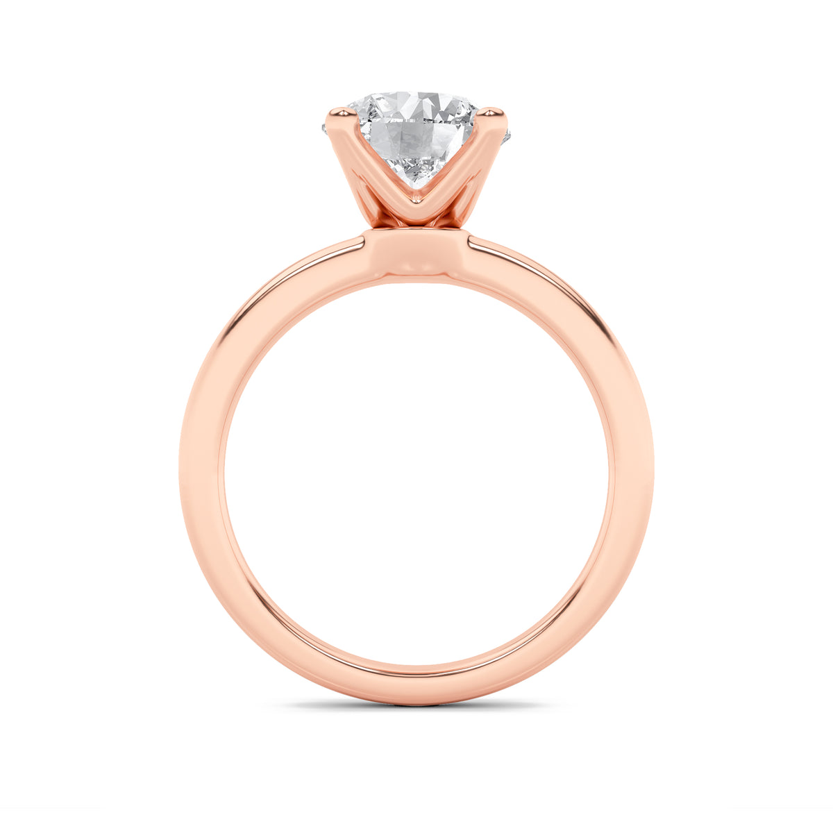 2Cttw Round Shaped Lab Grown Diamond (F/VS) Classic Solitaire Engagement Ring in 14K Gold