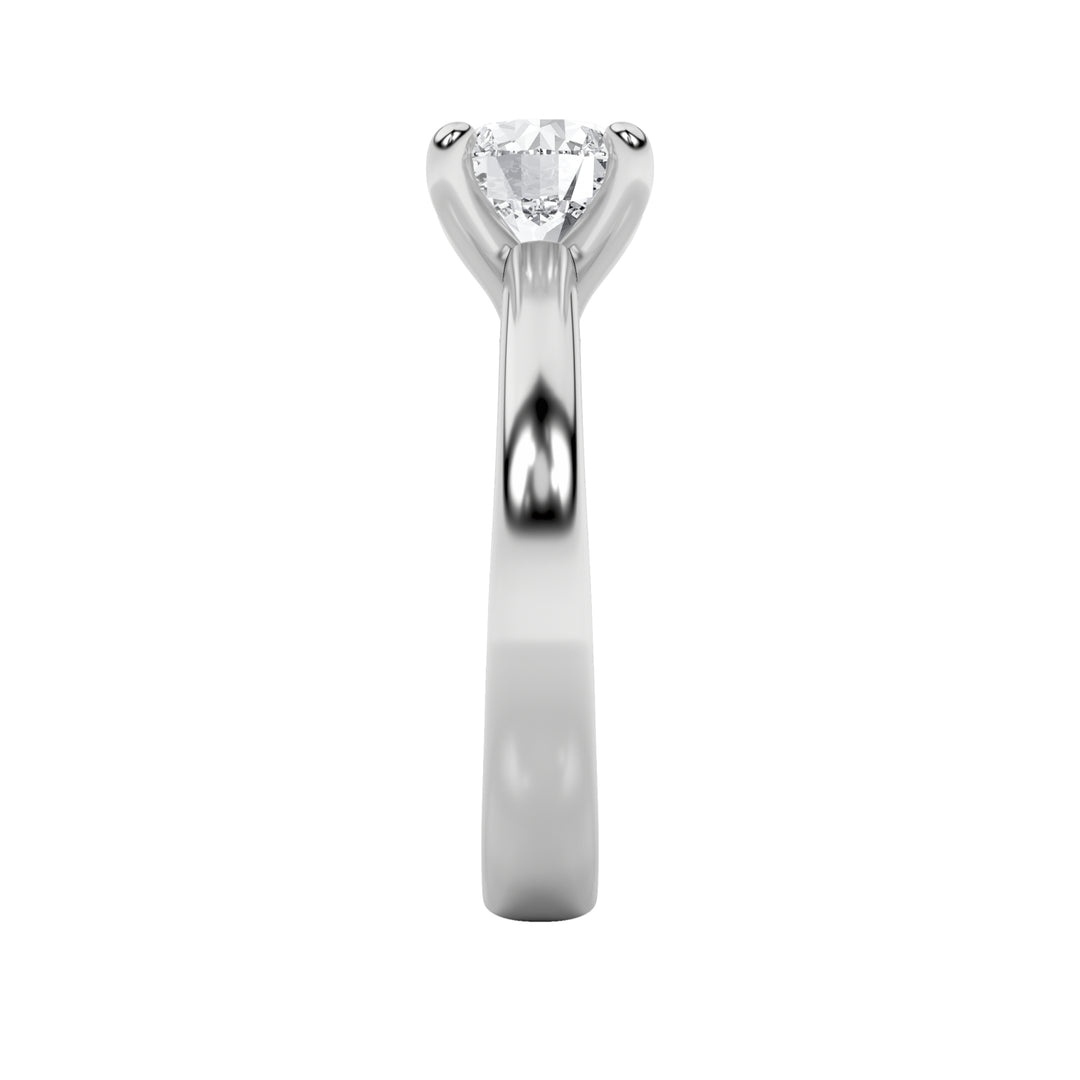 0.75Cttw Round Shaped Lab Grown Diamond (E/VS) Classic Solitaire Engagement Ring in 14K Gold
