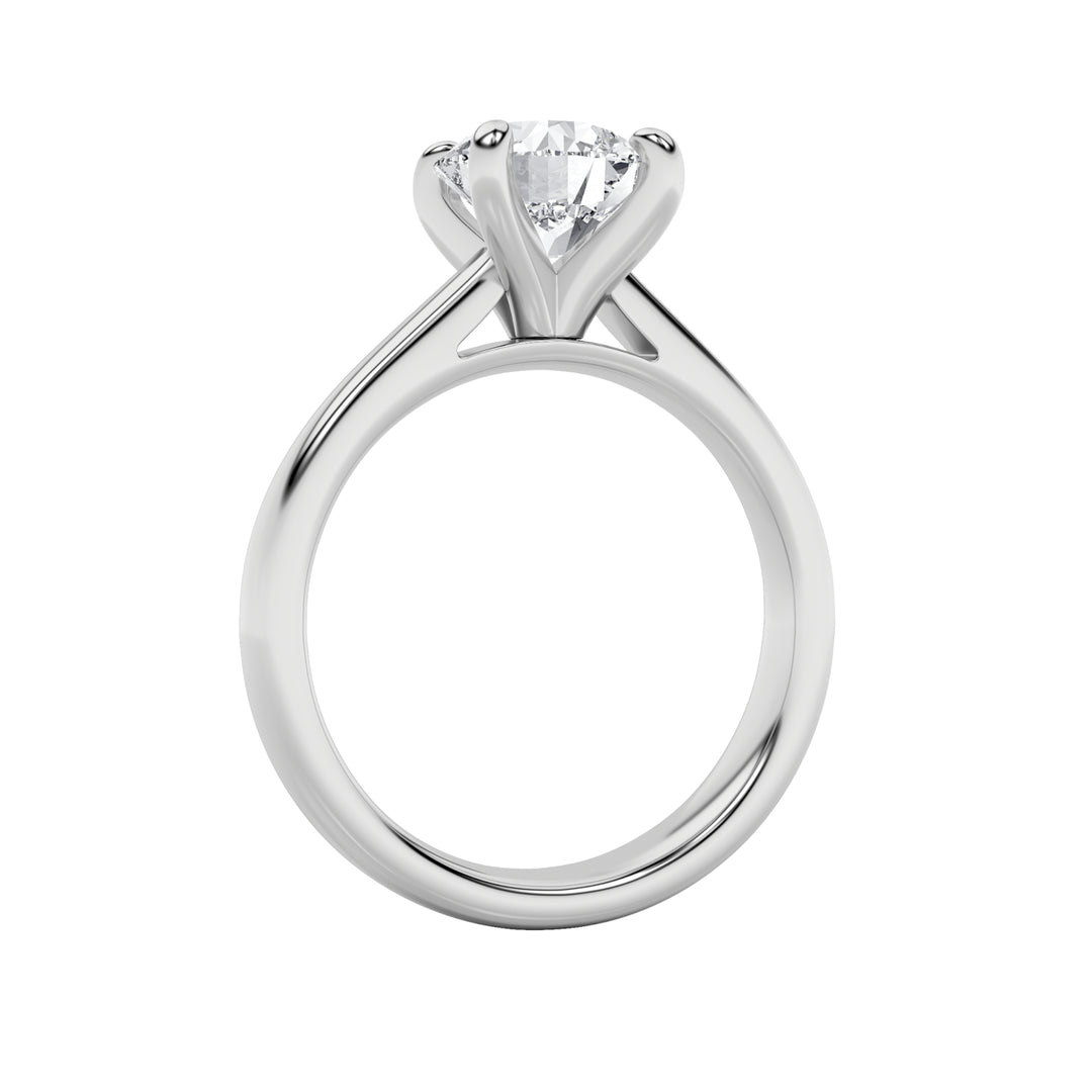 0.75Cttw Round Shaped Lab Grown Diamond (E/VS) Classic Solitaire Engagement Ring in 14K Gold