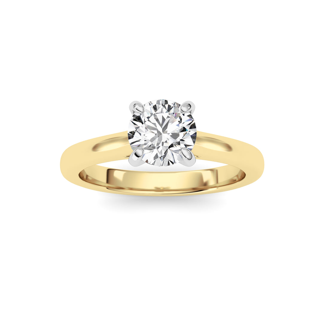 0.75Cttw Round Shaped Lab Grown Diamond (E/VS) Classic Solitaire Engagement Ring in 14K Gold