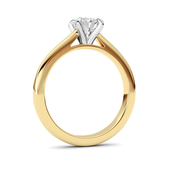 0.75Cttw Round Shaped Lab Grown Diamond (E/VS) Classic Solitaire Engagement Ring in 14K Gold