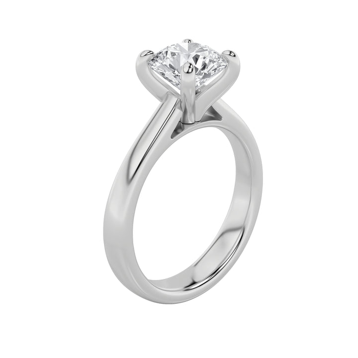 1Cttw Round Shaped Lab Grown Diamond (E/VS) Classic Solitaire Engagement Ring in 14K Gold