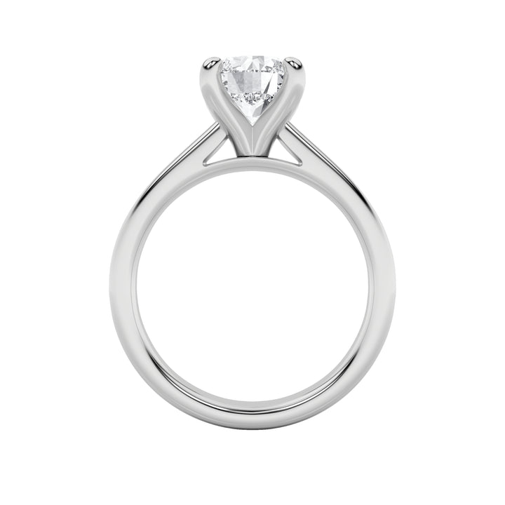 1Cttw Round Shaped Lab Grown Diamond (E/VS) Classic Solitaire Engagement Ring in 14K Gold