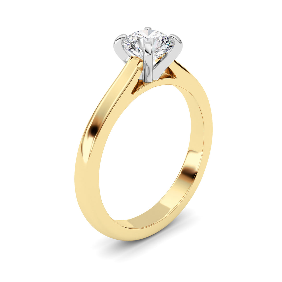 1.5Cttw Round Shaped Lab Grown Diamond (E/VS) Classic Solitaire Engagement Ring in 14K Gold