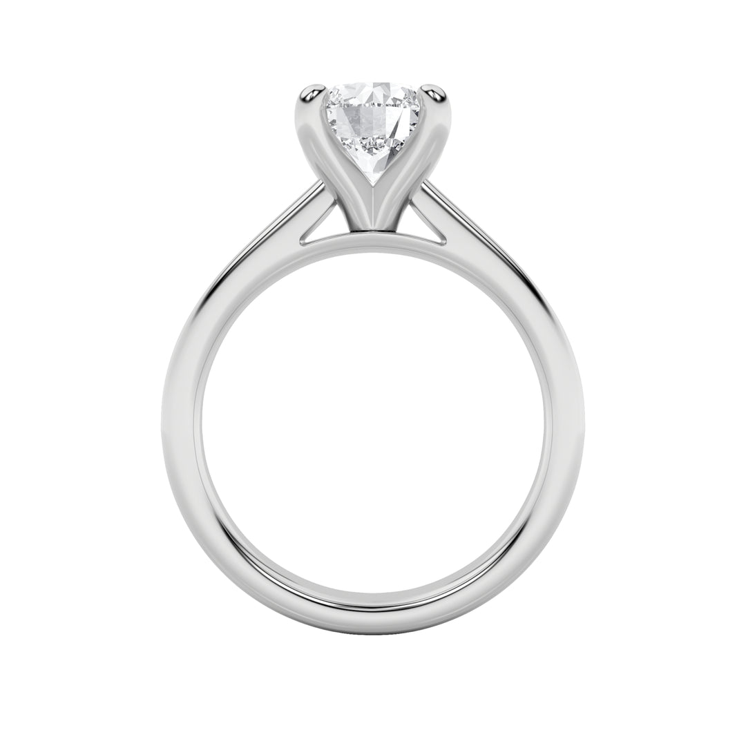 2CTW Round Shaped Lab Grown Diamond (E/VS) Classic Solitaire Engagement Ring in 14K Gold