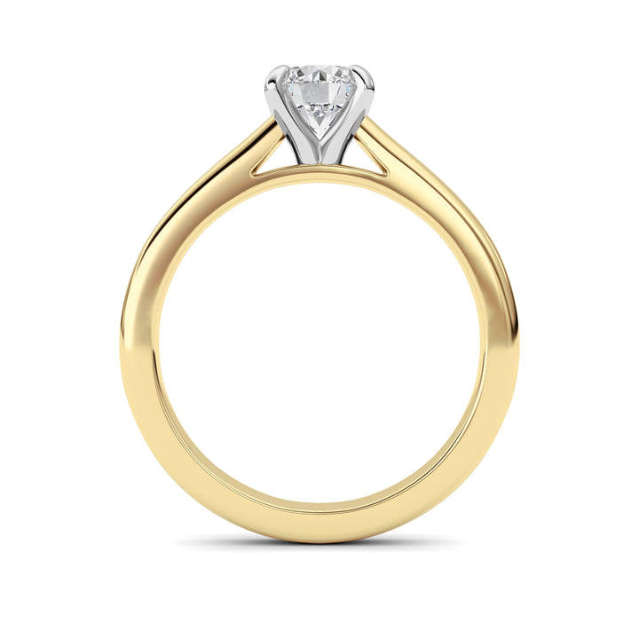 2Cttw Round Shaped Lab Grown Diamond (E/VS) Classic Solitaire Engagement Ring in 14K Gold