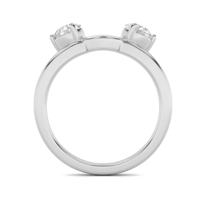 1Cttw Round Shaped Lab Grown Diamond (F/VS) Wrap Ring in 14K Gold