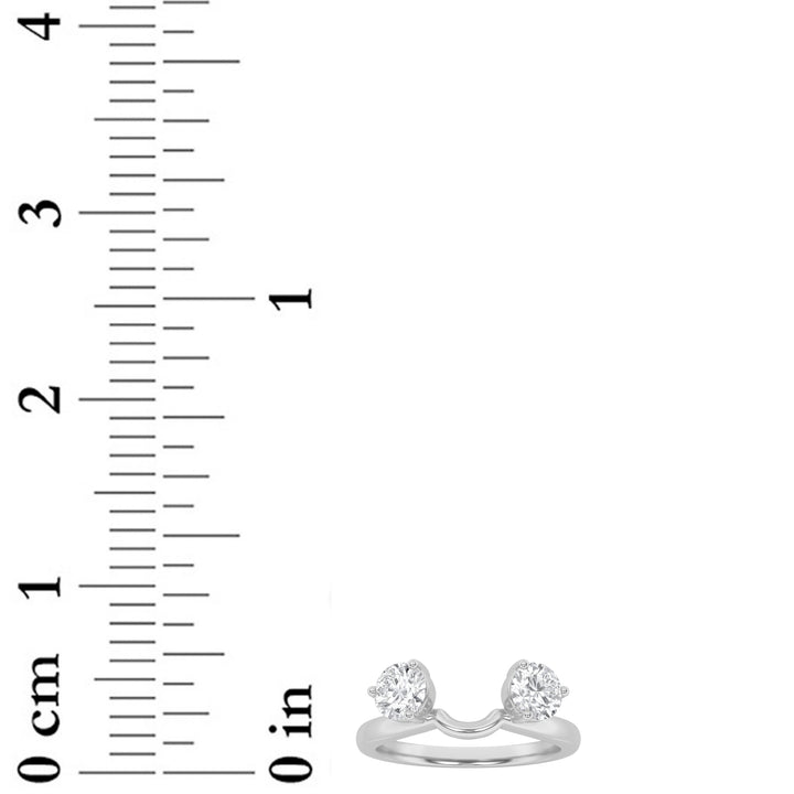 1Cttw Round Shaped Lab Grown Diamond (F/VS) Wrap Ring in 14K Gold