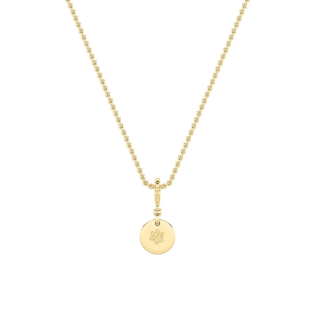 1Cttw Emerald Shaped Lab Grown Diamond (F/VS) DogTag Pendant in 14K Gold