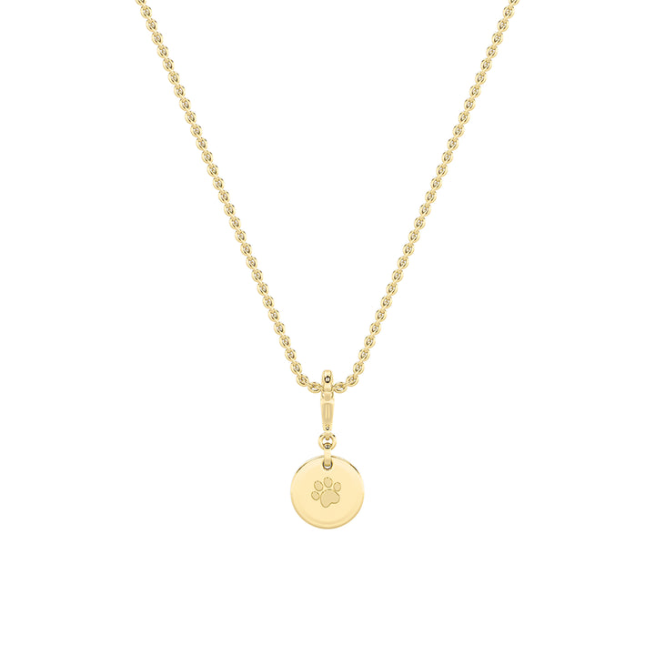 1Cttw Emerald Shaped Lab Grown Diamond (F/VS) DogTag Pendant in 14K Gold