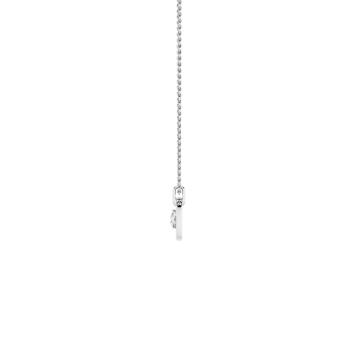 1Cttw Pear Shaped Lab Grown Diamond (F/VS) Heart Shaped Dangle Pendant in 14K Gold