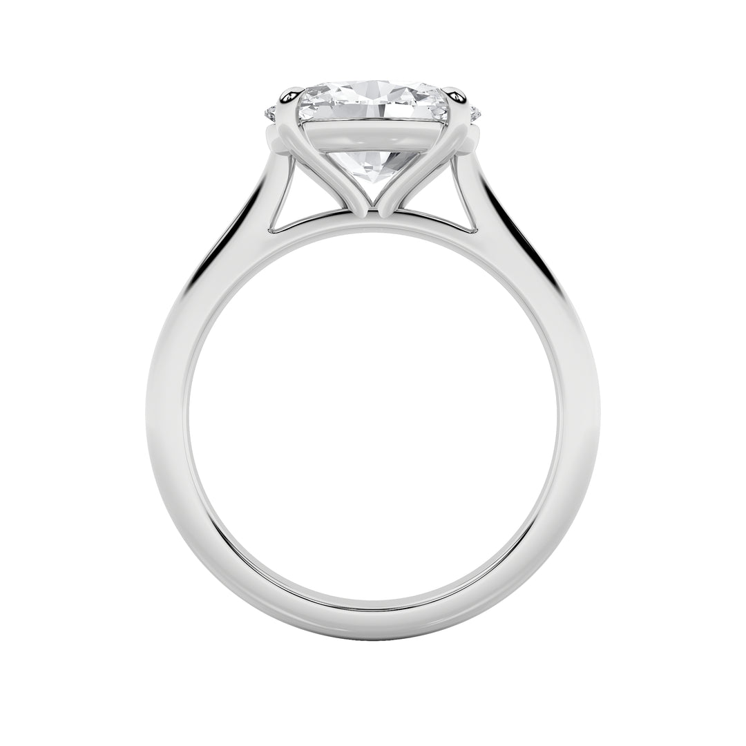2Cttw Oval Shaped Lab Grown Diamond (F/VS) East West Accented Ring in 14K Gold