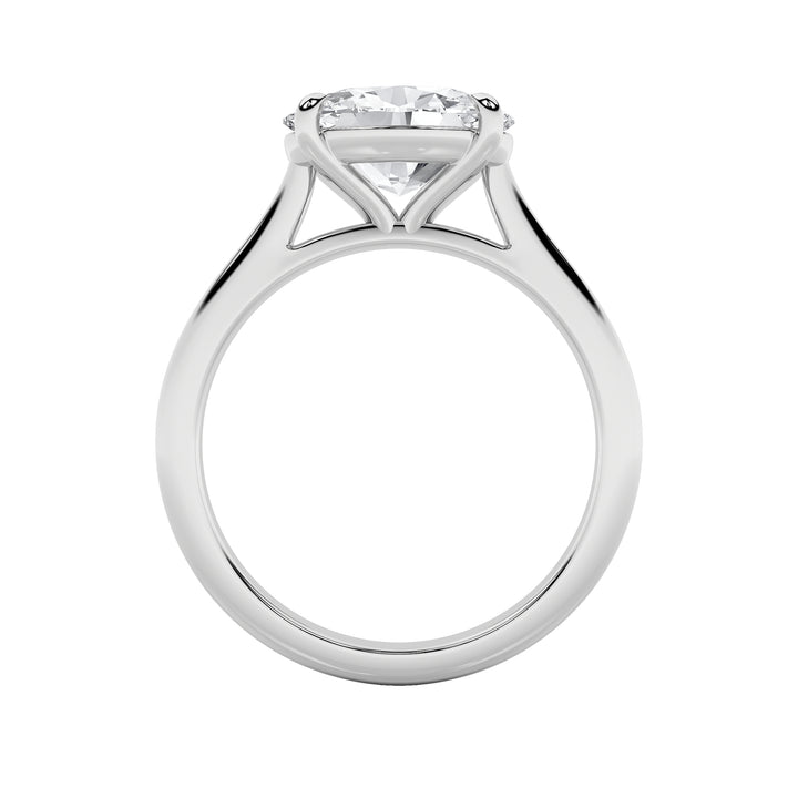 2Cttw Oval Shaped Lab Grown Diamond (F/VS) East West Accented Ring in 14K Gold