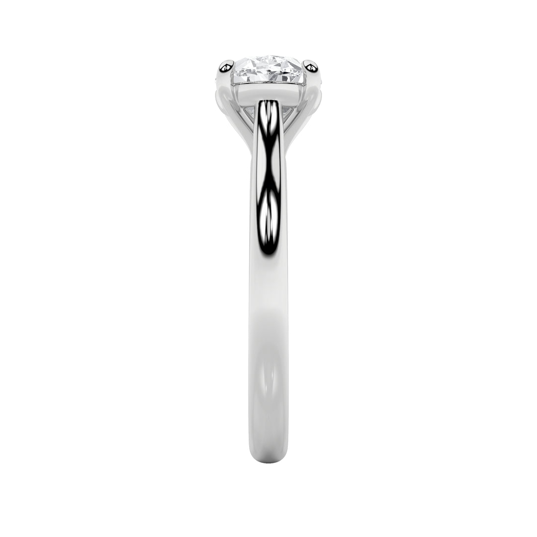 2Cttw Oval Shaped Lab Grown Diamond (F/VS) East West Accented Ring in 14K Gold