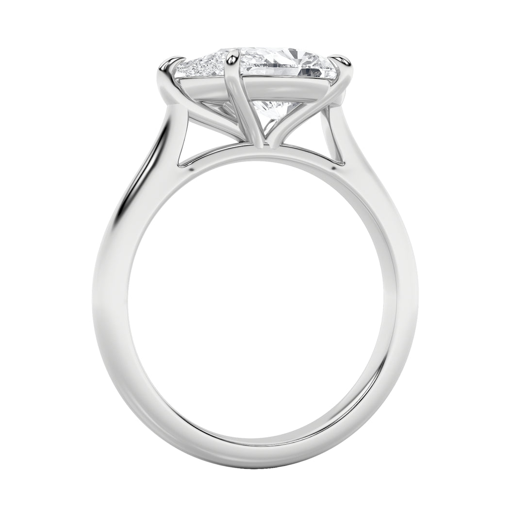2Cttw Pear Shaped Lab Grown Diamond (F/VS) East West Accented Ring in 14K Gold