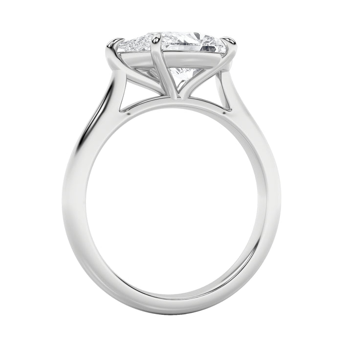 2Cttw Pear Shaped Lab Grown Diamond (F/VS) East West Accented Ring in 14K Gold