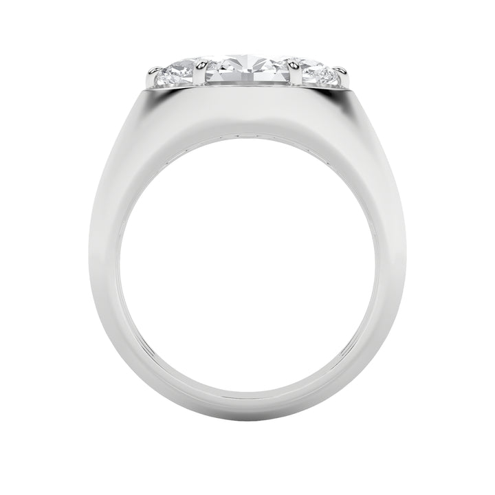 2Cttw Marquise Shaped Lab Grown Diamond (F/VS) East West Solitaire Ring in 14K Gold