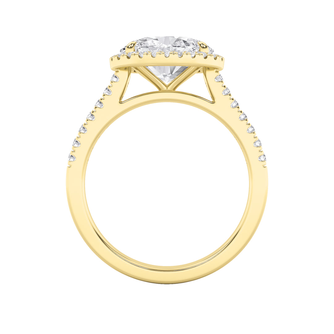 2Cttw Oval Shaped Lab Grown Diamond (F/VS) East West Accented Solitaire Ring in 14K Gold