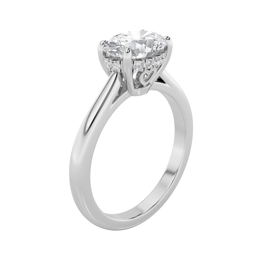 1.5Cttw Oval Shaped Lab Grown Diamond (F/VS) EastWest Solitaire Ring in 14K Gold