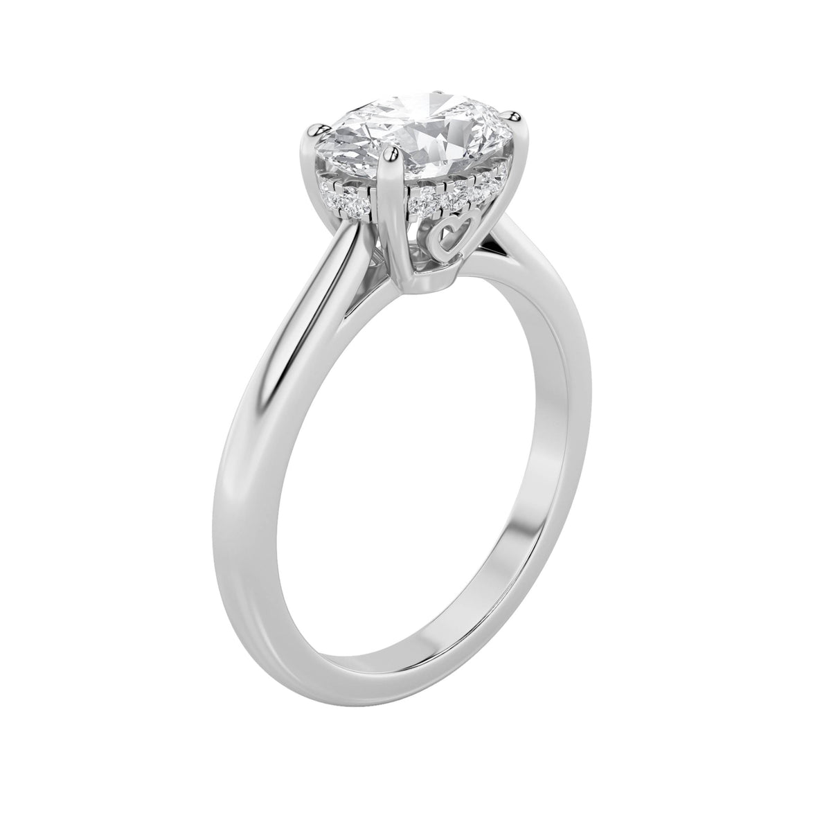 1.5Cttw Oval Shaped Lab Grown Diamond (F/VS) EastWest Solitaire Ring in 14K Gold