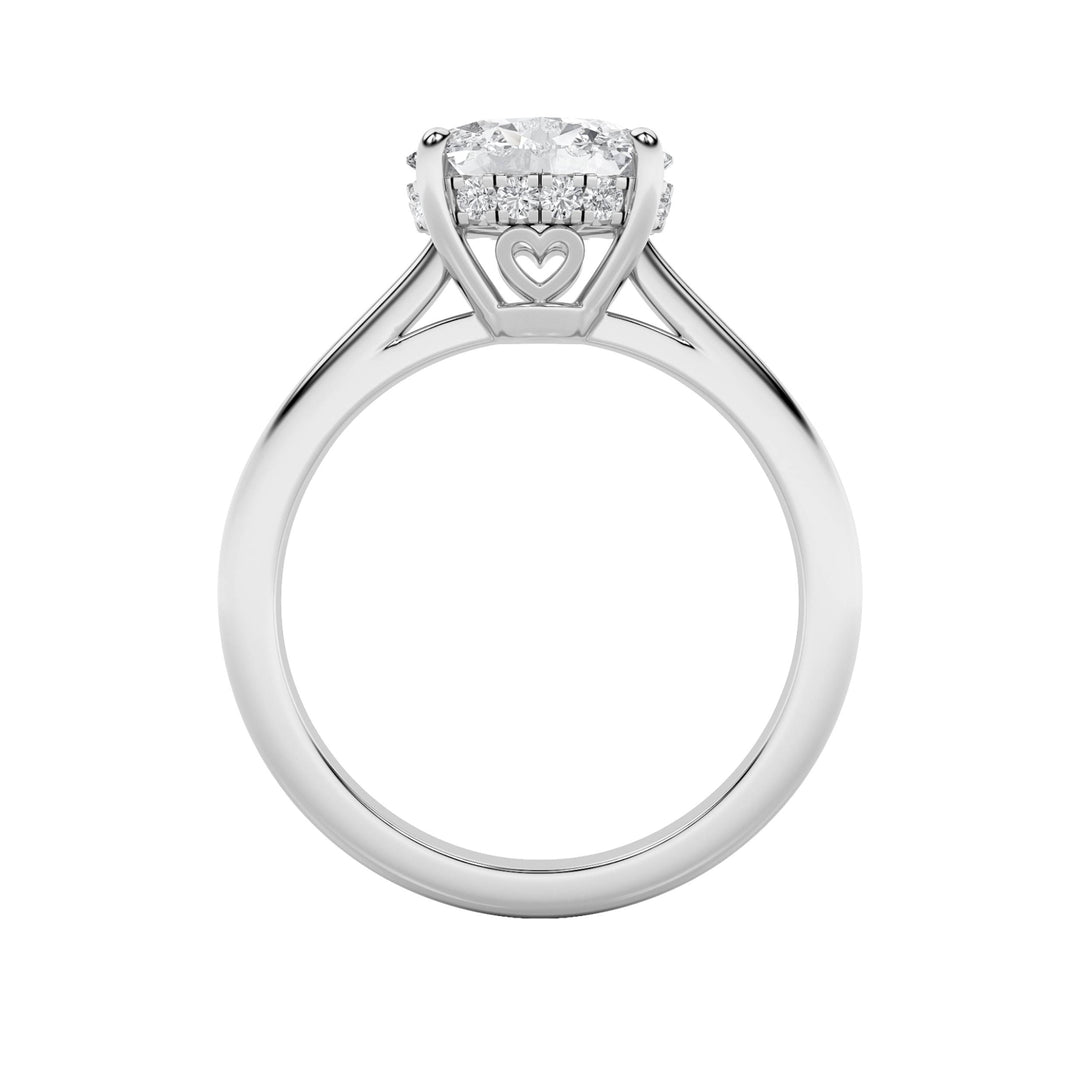 1.5Cttw Oval Shaped Lab Grown Diamond (F/VS) EastWest Solitaire Ring in 14K Gold