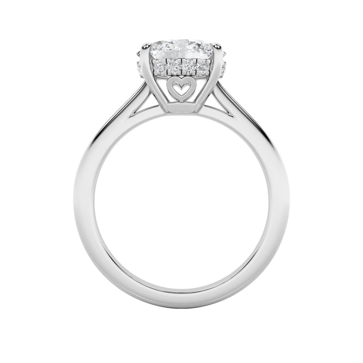 1.5Cttw Oval Shaped Lab Grown Diamond (F/VS) EastWest Solitaire Ring in 14K Gold