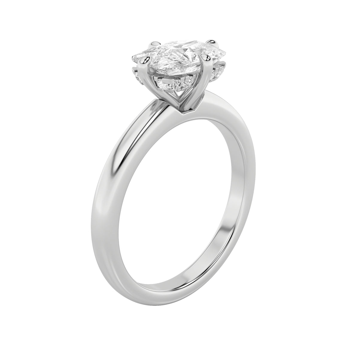 1.5Cttw Elongated Cushion Shaped Lab Grown Diamond (F/VS) East West Solitaire Ring in 14K Gold