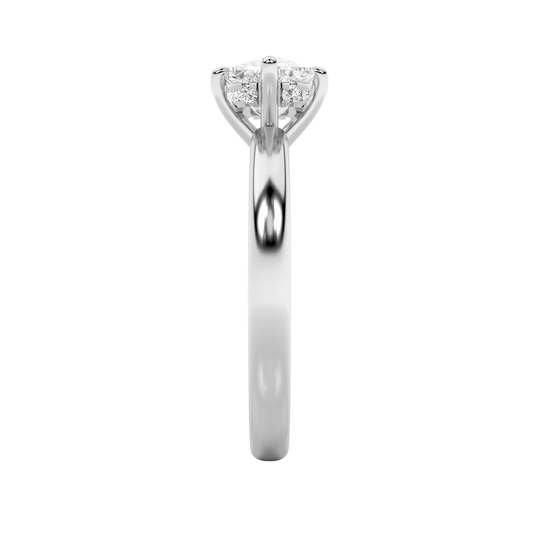 1.5Cttw Elongated Cushion Shaped Lab Grown Diamond (F/VS) East West Solitaire Ring in 14K Gold