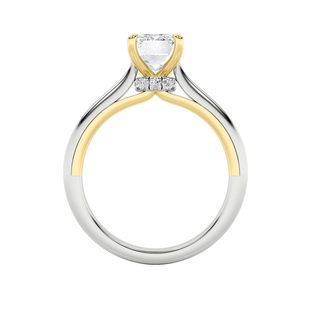 2Cttw Emerald Shaped Lab Grown Diamond (F/VS) Solitaire Engagement Ring in 14K Gold