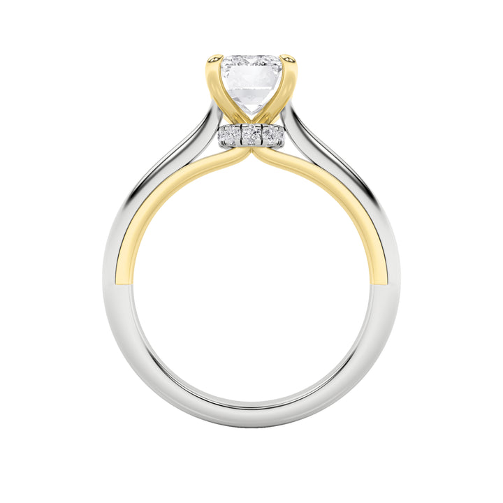 2Cttw Emerald Shaped Lab Grown Diamond (F/VS) Solitaire Engagement Ring in 14K Gold