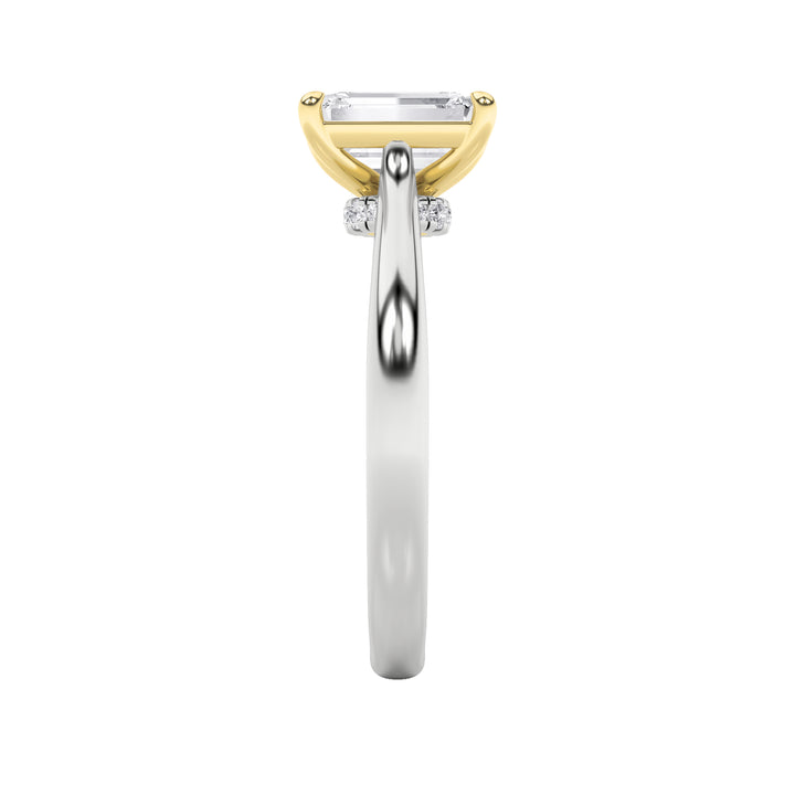 2Cttw Emerald Shaped Lab Grown Diamond (F/VS) Solitaire Engagement Ring in 14K Gold