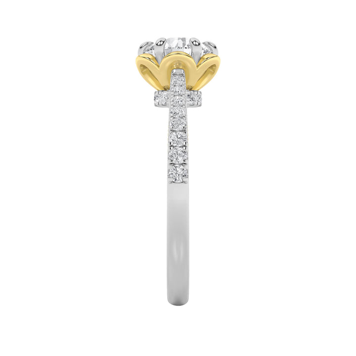 1.5Cttw Round Shaped Lab Grown Diamond (F/VS) Solitaire Engagement Ring in 14K Gold