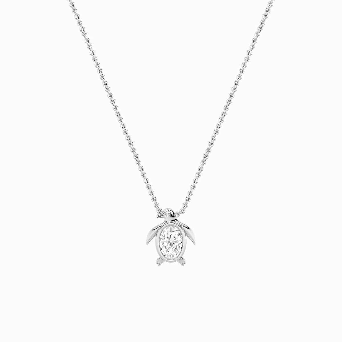 1Cttw Oval Shaped Lab Grown Diamond (F/VS)  Pendant in 14K Gold