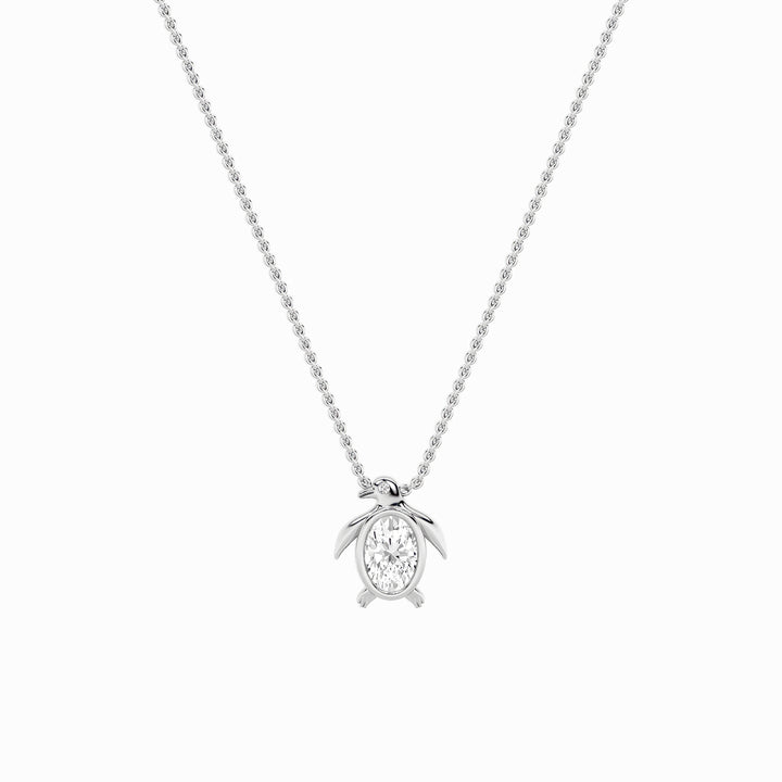 1Cttw Oval Shaped Lab Grown Diamond (F/VS)  Pendant in 14K Gold