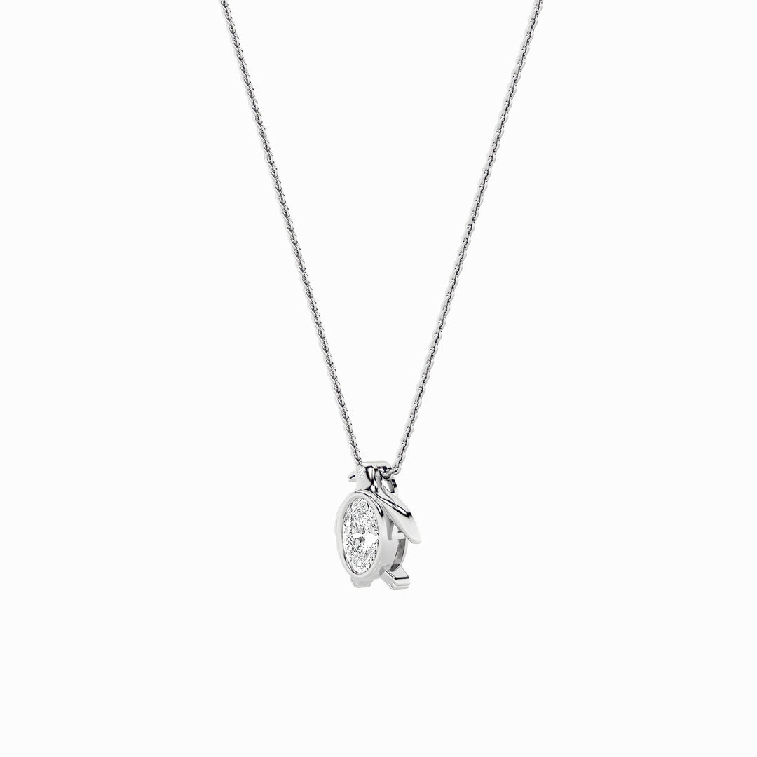 1Cttw Oval Shaped Lab Grown Diamond (F/VS)  Pendant in 14K Gold