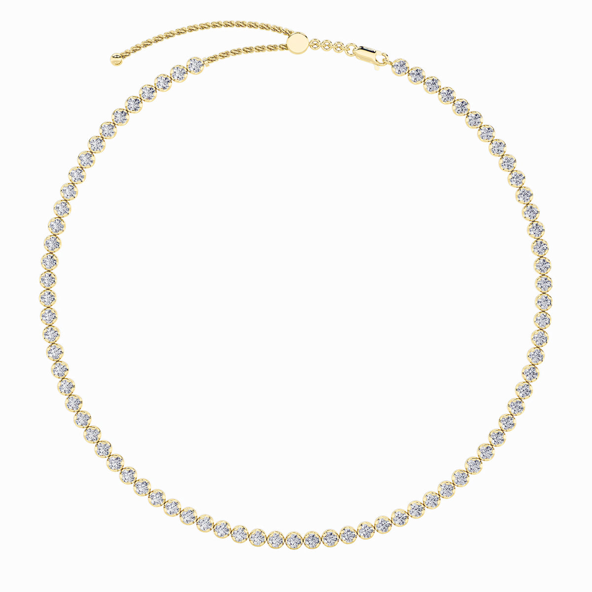 11Cttw Round Shaped Lab Grown Diamond (F/VS)  Necklace in 14K Gold
