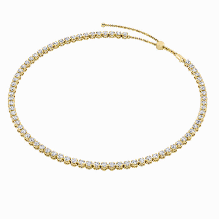 11Cttw Round Shaped Lab Grown Diamond (F/VS)  Necklace in 14K Gold
