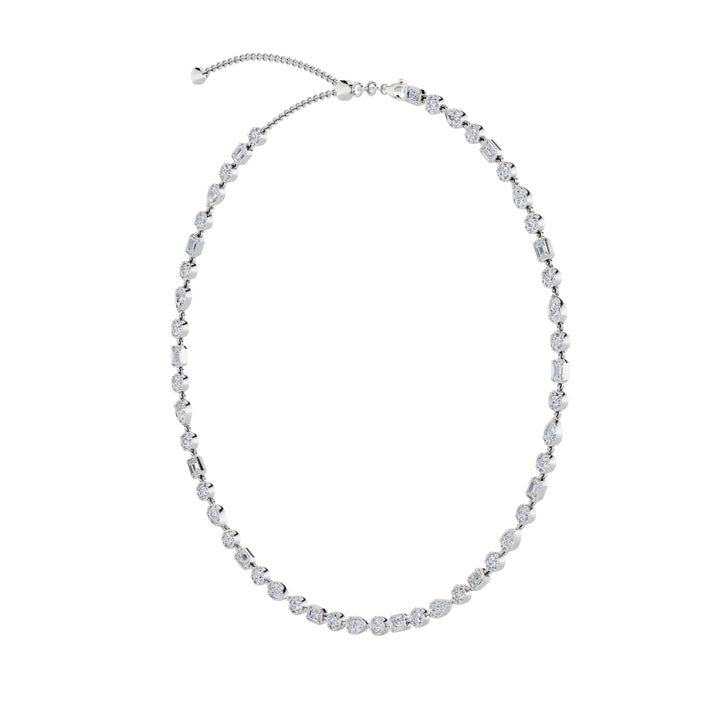 10Cttw Pear Shaped Lab Grown Diamond (F/VS) Necklace in 14K Gold
