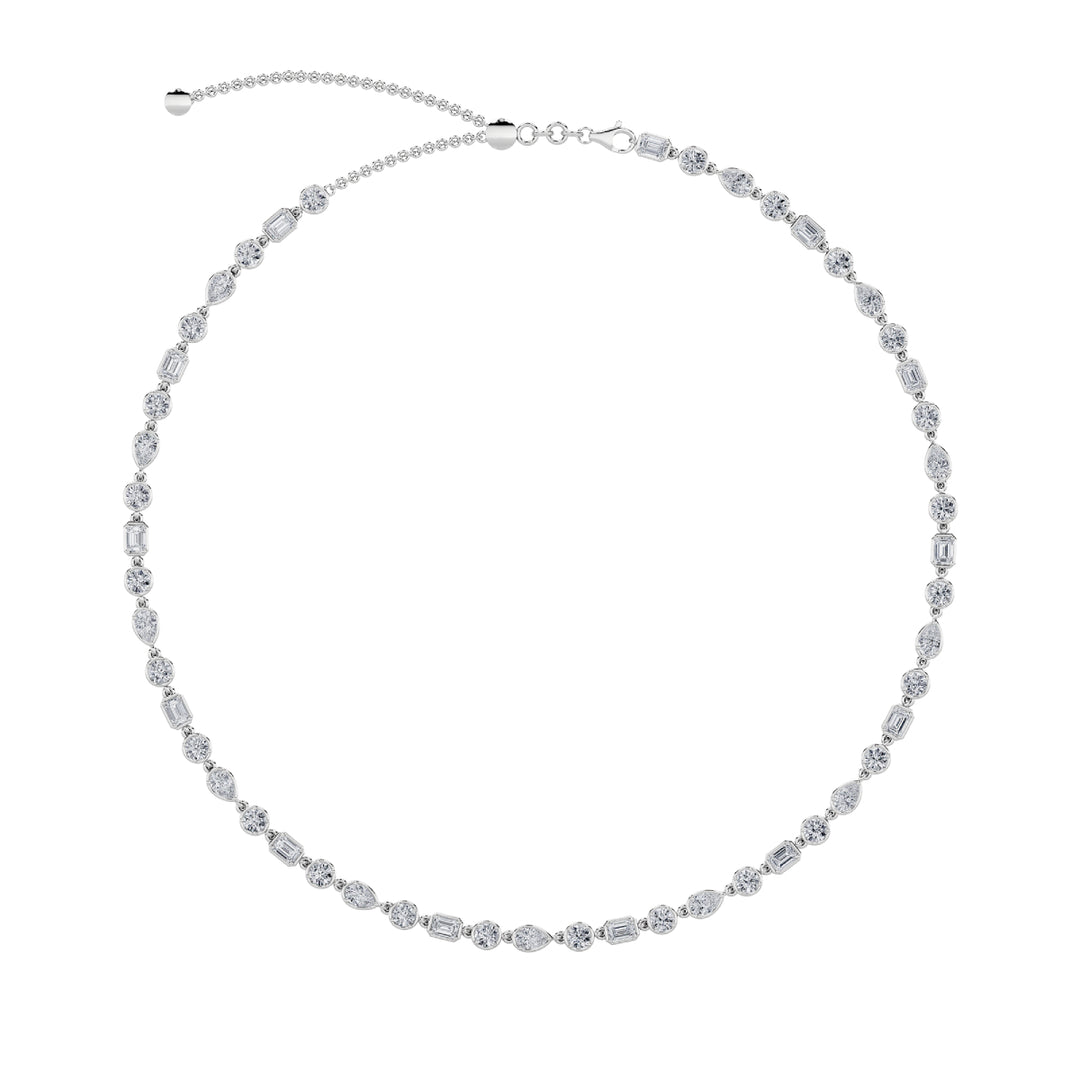 10Cttw Pear Shaped Lab Grown Diamond (F/VS) Necklace in 14K Gold