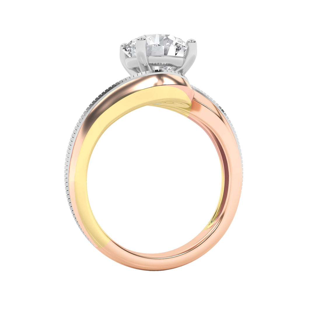 2Cttw Round Shaped Lab Grown Diamond (F/VS) Solitaire Engagement Ring in 14K Gold
