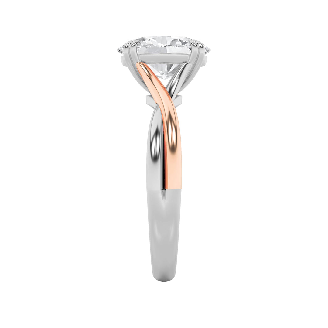 2Cttw Oval Shaped Lab Grown Diamond (F/VS) Solitaire Engagement Ring in 14K Gold