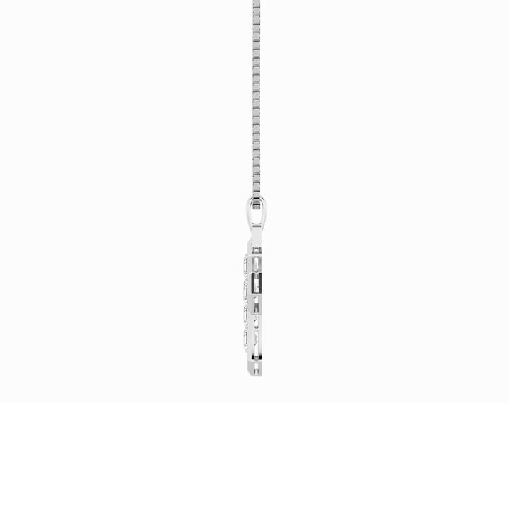 6Cttw Asscher Shaped Lab Grown Diamond (F/VS) Cross Pendant in 14K Gold