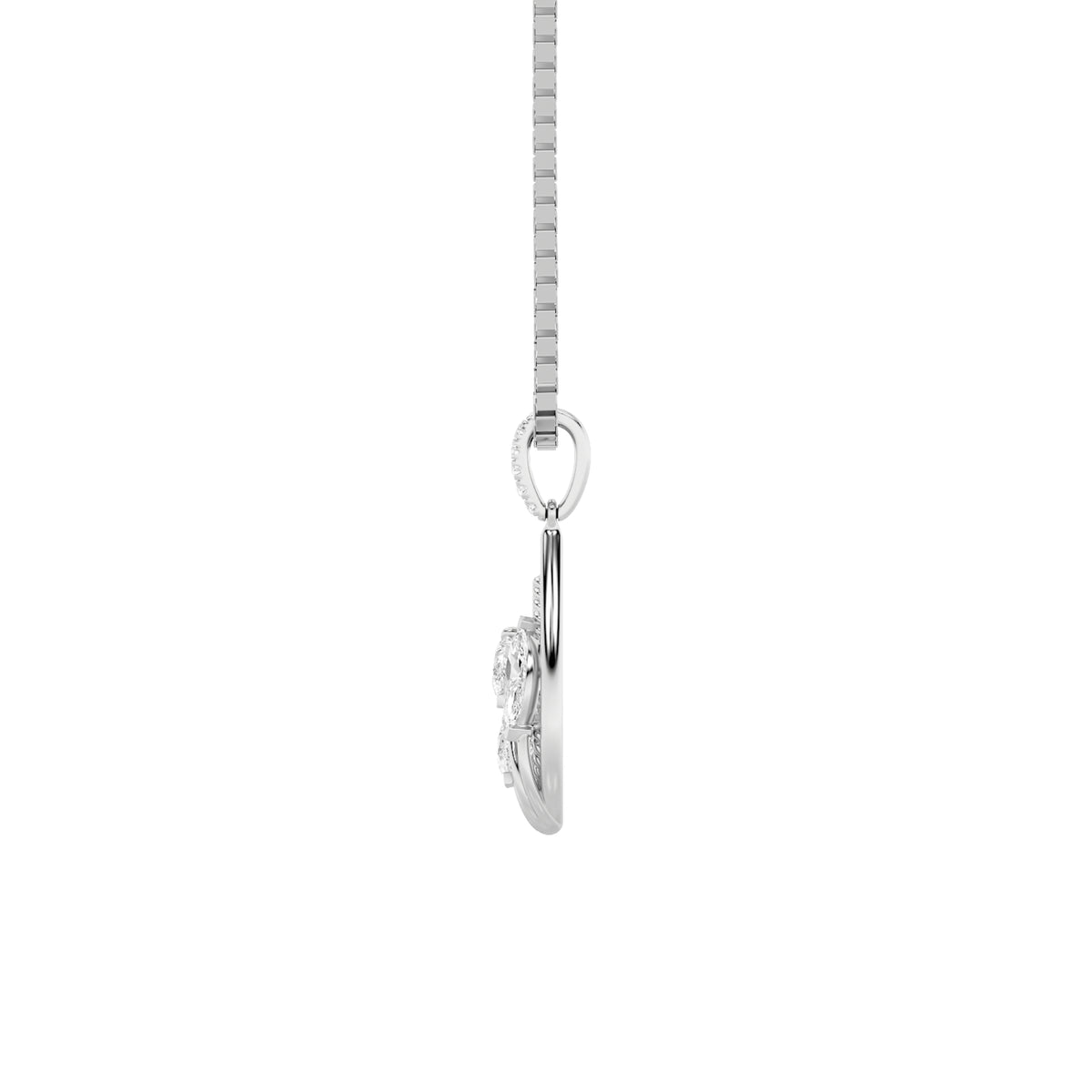 1Cttw Marquise Shaped Lab Grown Diamond (F/VS) Pendant in 14K Gold